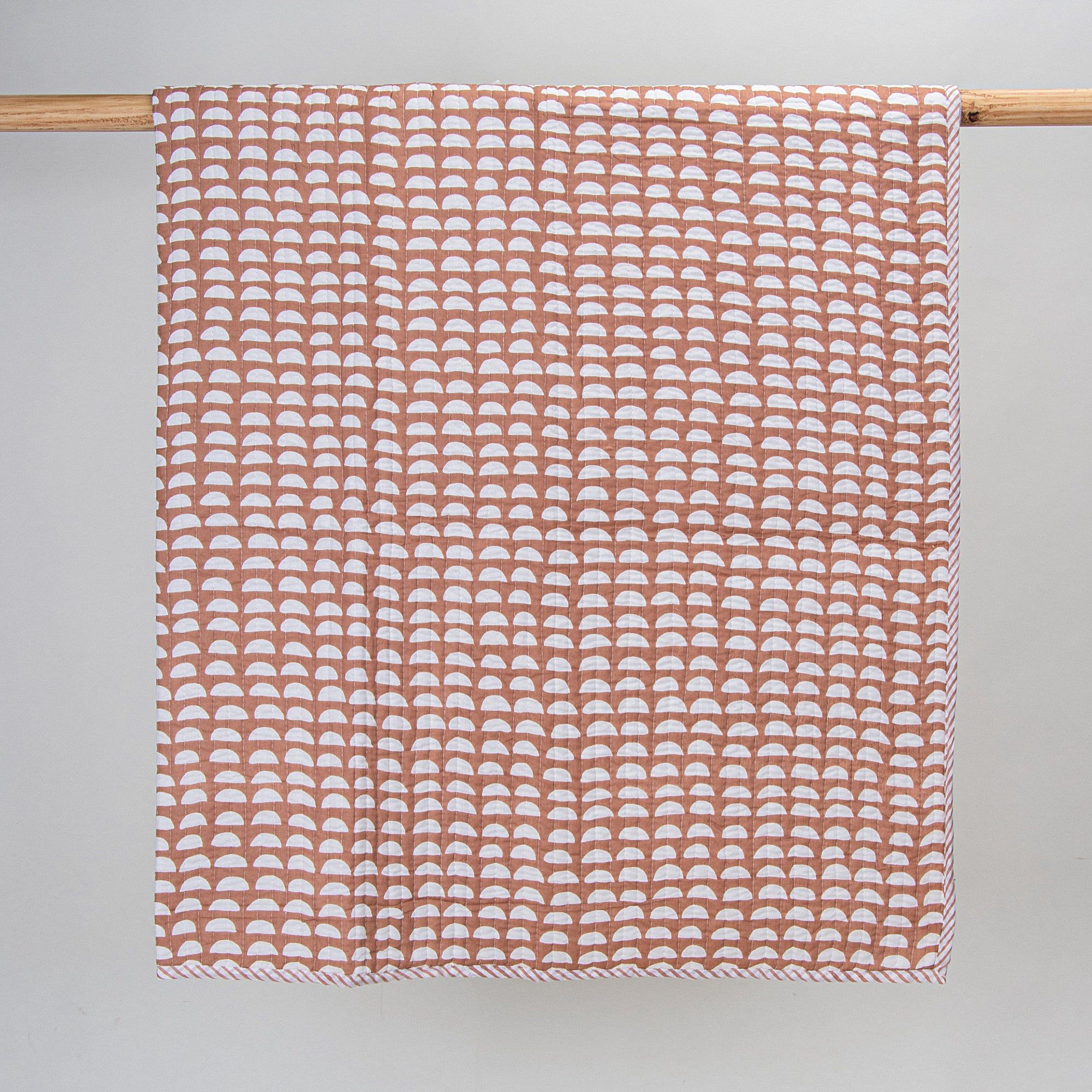 Premium Brown Geometrical Print Cotton Baby Blankets 132